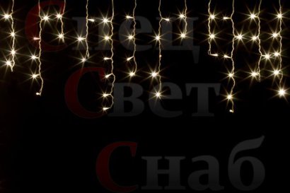 Светодиодная гирлянда Бахрома Теплая белая 4x0,6м