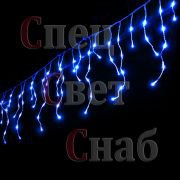 Светодиодная гирлянда бахрома. Синяя. 1х0,6м